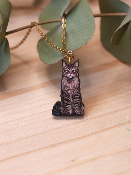 Maine coon cat necklace