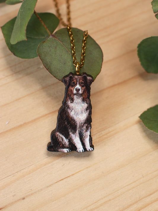 Australian shepherd necklace