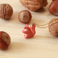 Ceramic squirrel necklace - 22k gold details