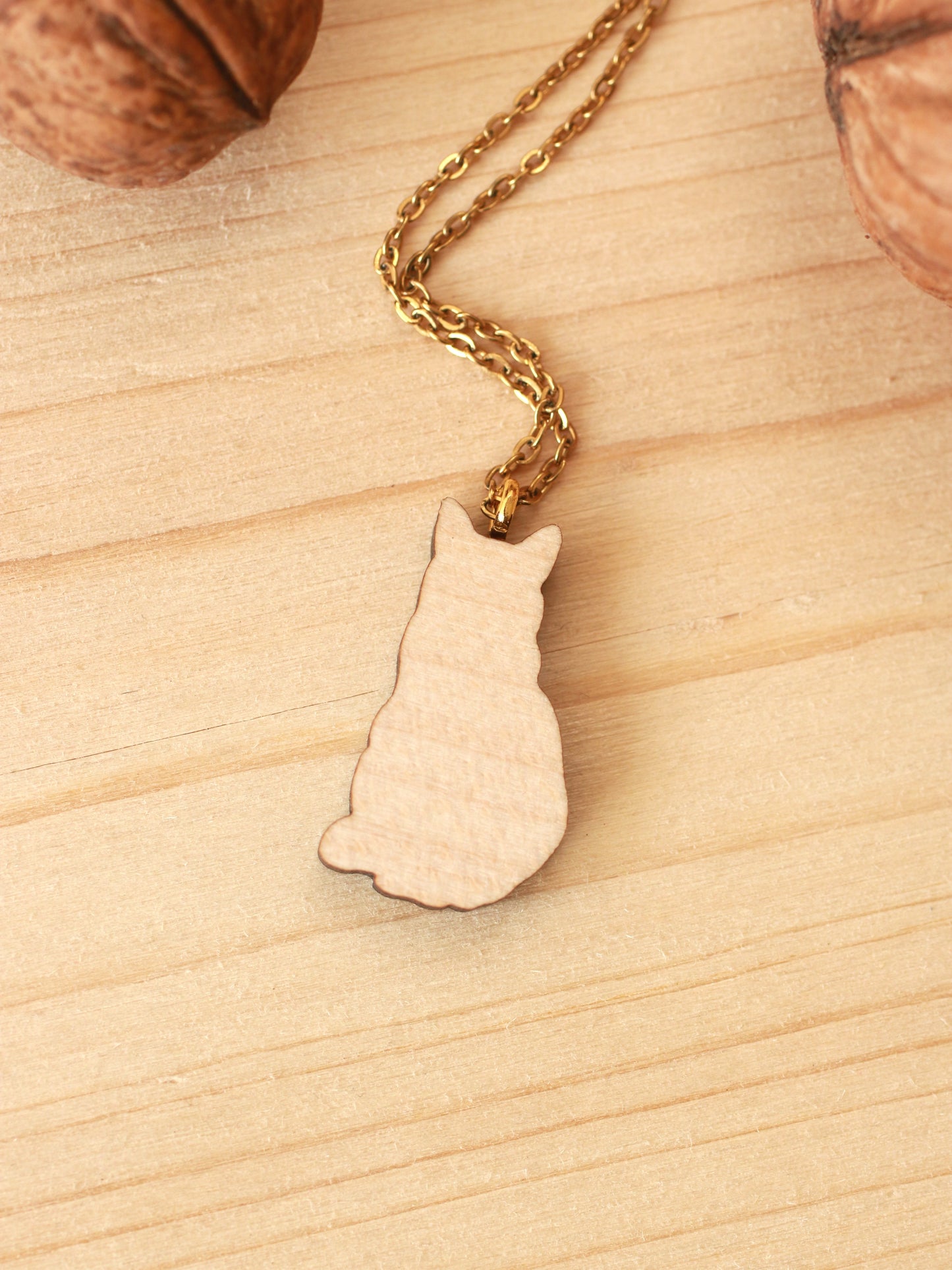 Orange tabby cat necklace