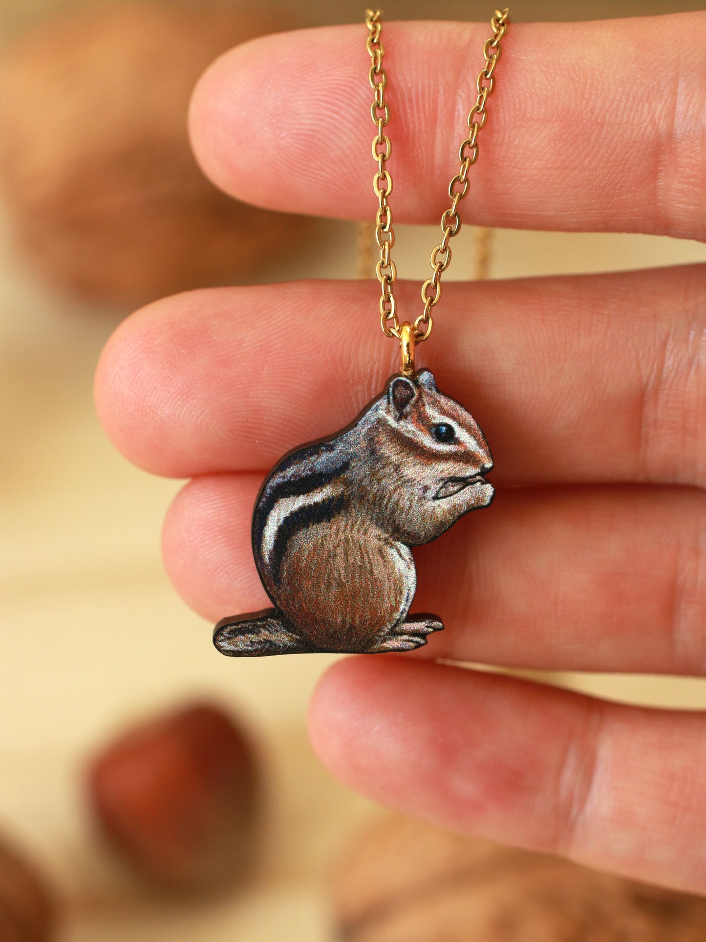 Chipmunk necklace