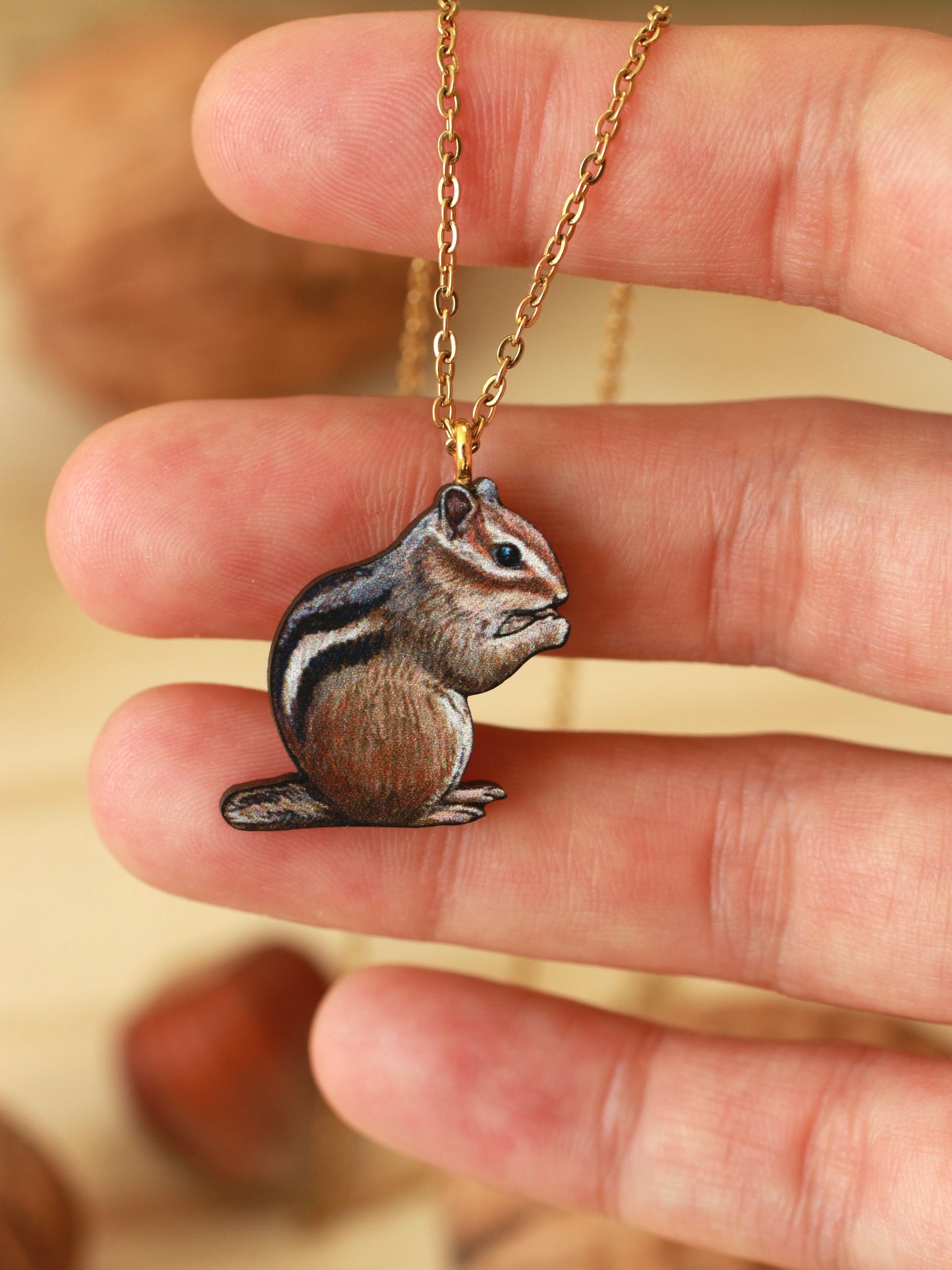 Chipmunk necklace