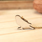 Blue budgie necklace - wooden Parrot pendant