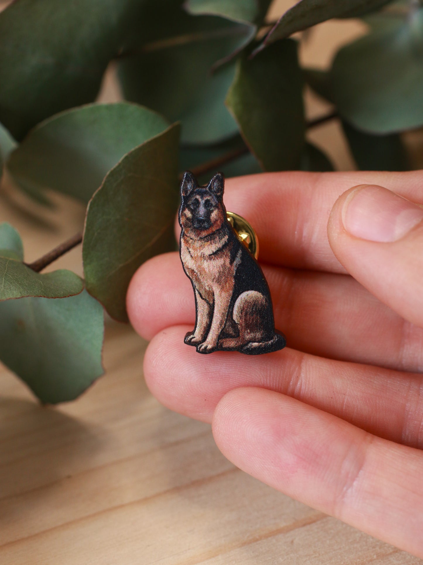 German shepherd pin