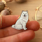 Samoyed dog pin