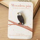 Bald eagle pin - wooden bald eagle brooch