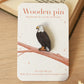 Bald eagle pin - wooden bald eagle brooch