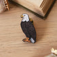 Bald eagle pin - wooden bald eagle brooch