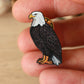 Bald eagle pin - wooden bald eagle brooch