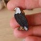 Bald eagle pin - wooden bald eagle brooch