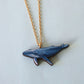 Humpback whale necklace - wooden whale pendant