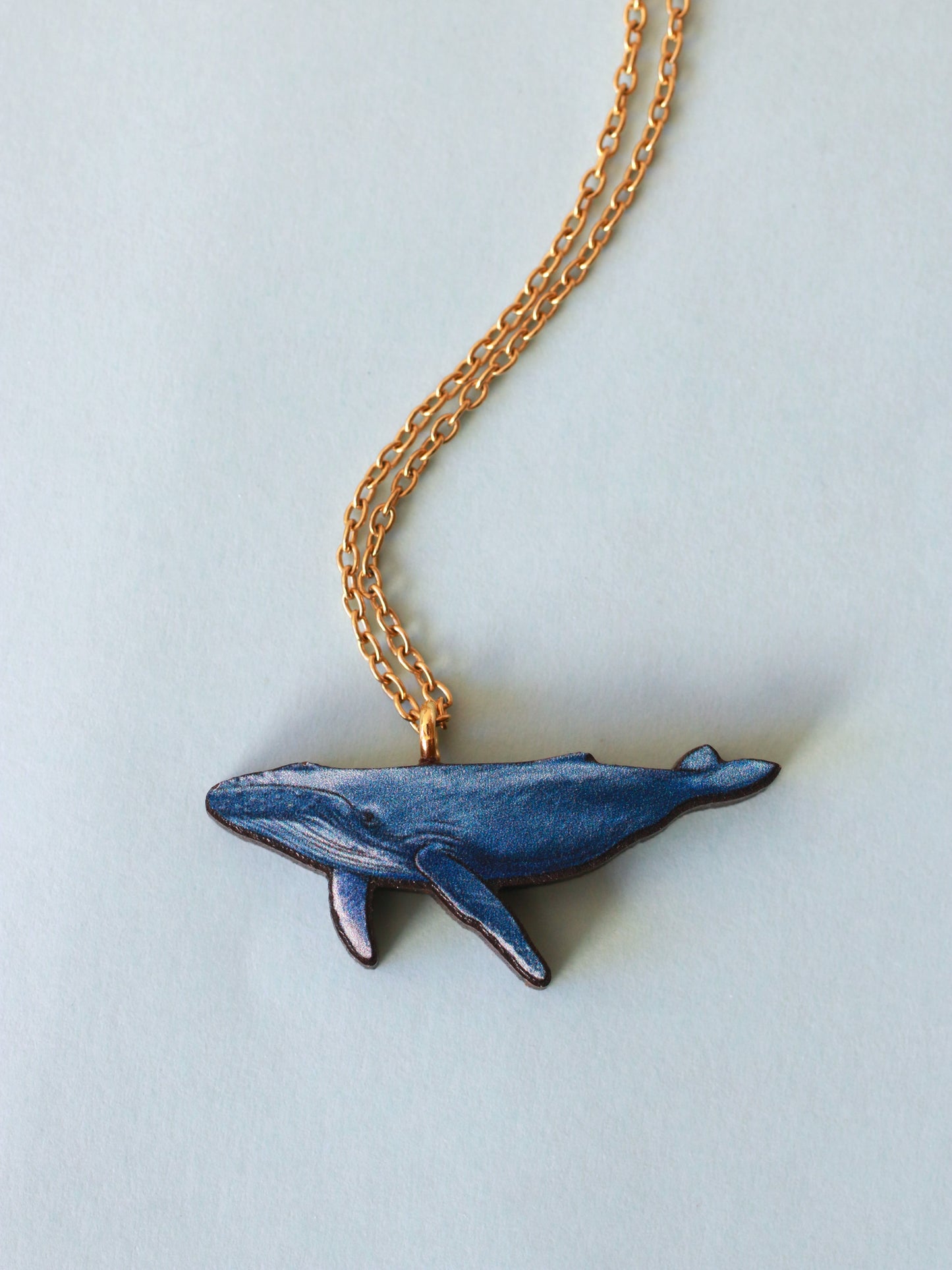 Humpback whale necklace - wooden whale pendant