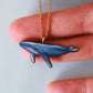 Humpback whale necklace - wooden whale pendant