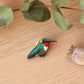 Hummingbird pin - Ruby throated hummingbird brooch