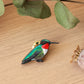 Hummingbird pin - Ruby throated hummingbird brooch