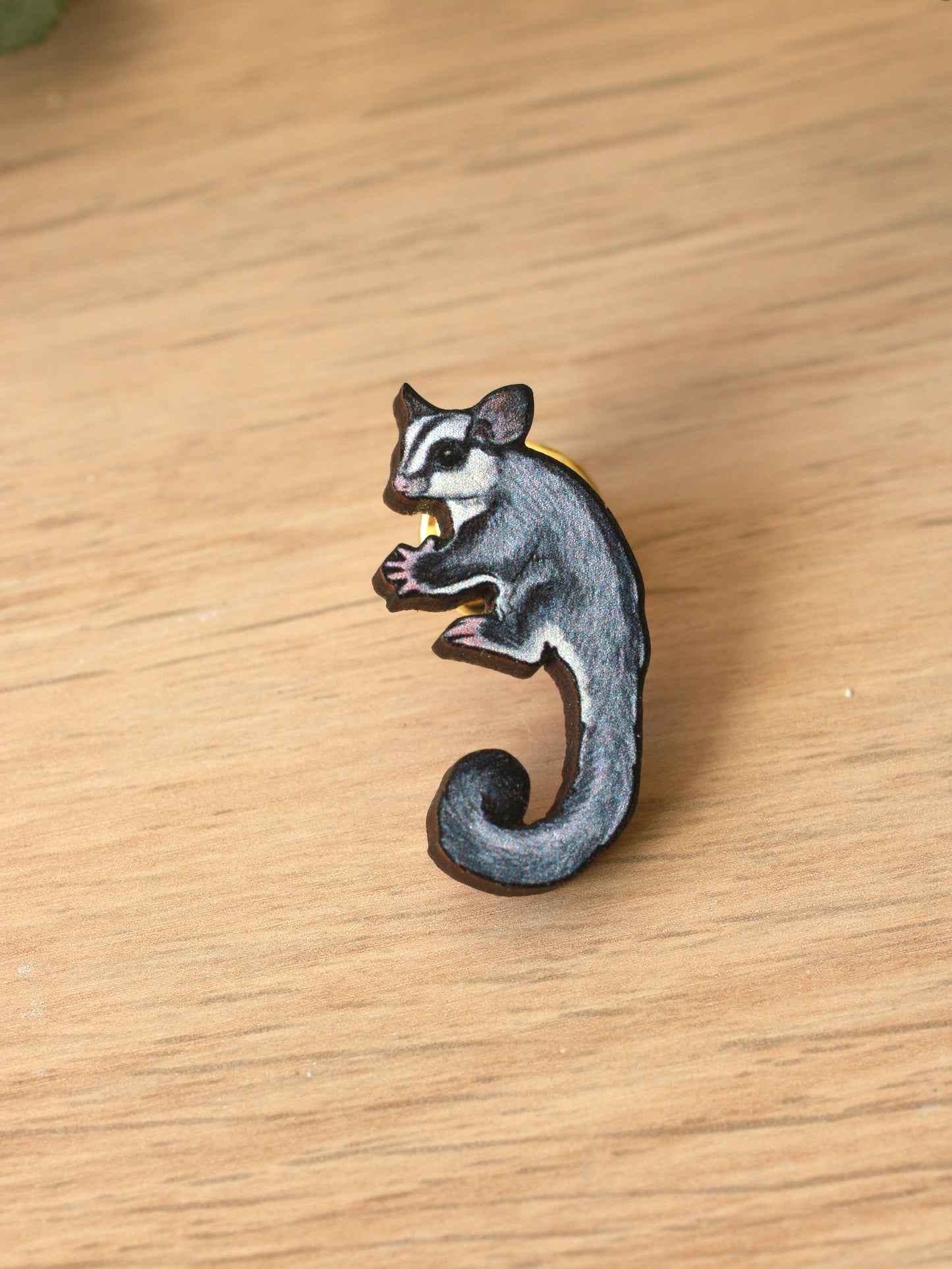 Sugar glider pin - Wooden pin