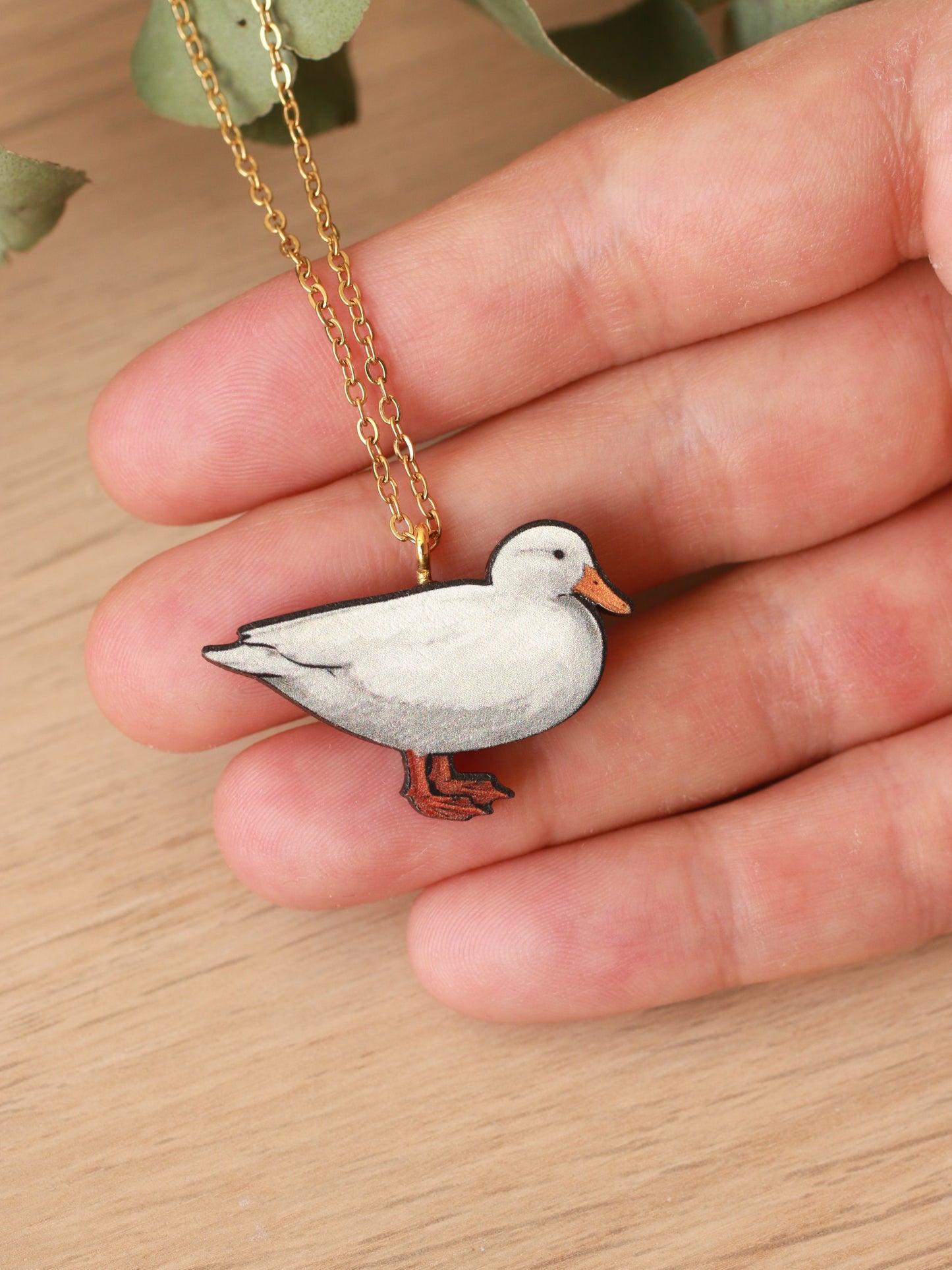 White duck necklace