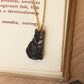 Tortoiseshell cat necklace