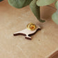 Goldfinch pin - wooden bird pin