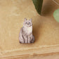 Siberian cat pin - wooden pin