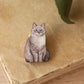 Siberian cat pin - wooden pin