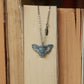 Great grey owl necklace with a feather charm