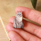 Siberian cat pin - wooden pin