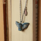 Great grey owl necklace with a feather charm