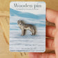 Wolf wooden pin