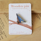 Nuthatch pin - wooden bird pin