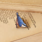 Nuthatch pin - wooden bird pin