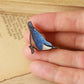 Nuthatch pin - wooden bird pin