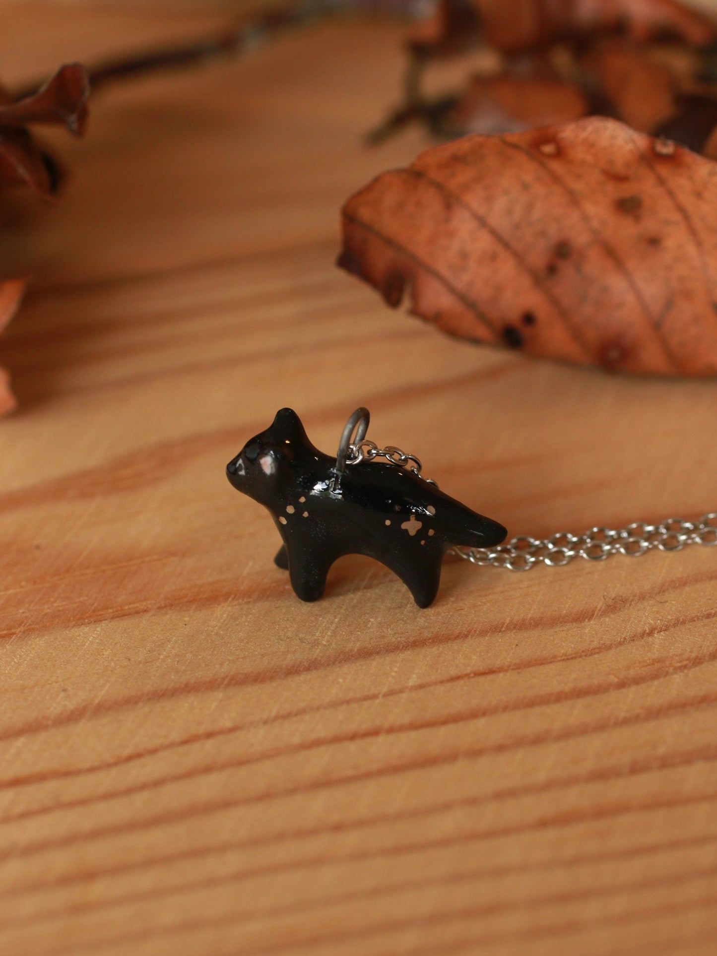 Black cat necklace