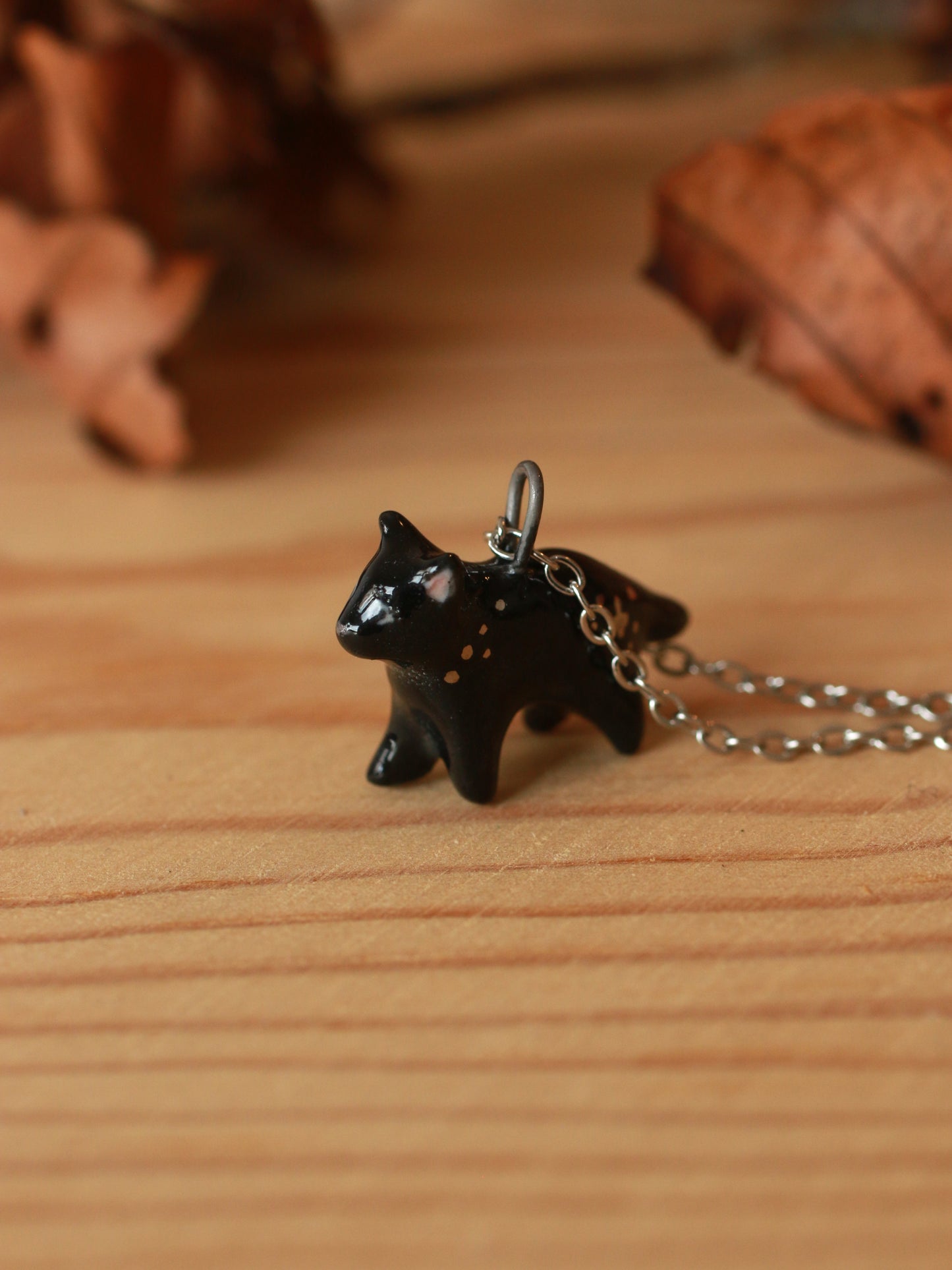Black cat necklace