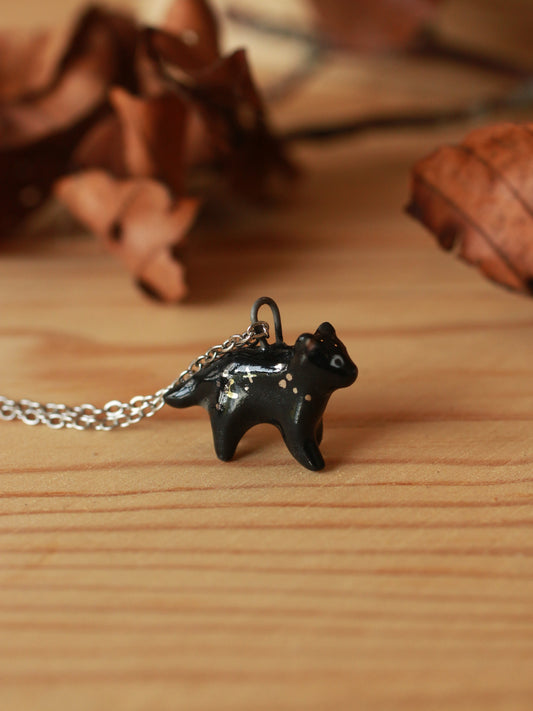 Black cat necklace