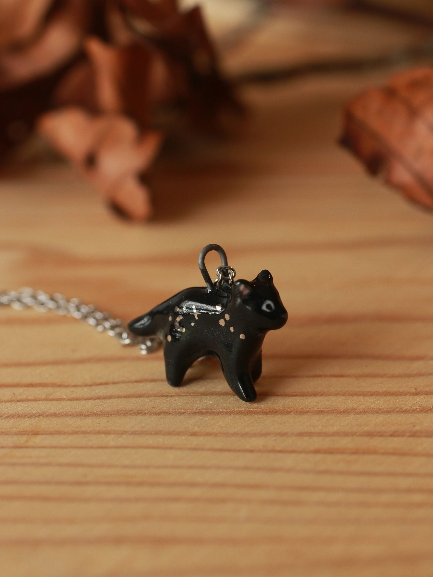 Black cat necklace
