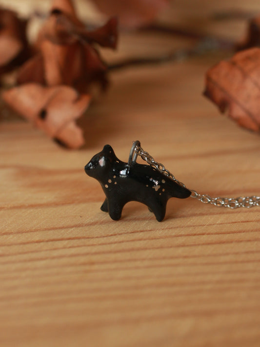 Black cat necklace