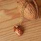 Sleeping Fawn necklace in a walnut box