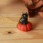 Tiny black cat necklace