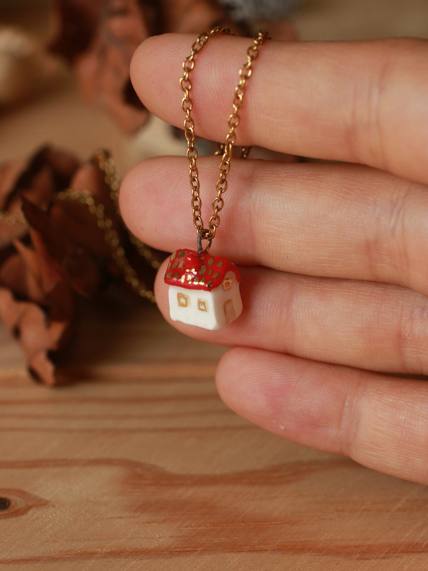 Tiny house necklace