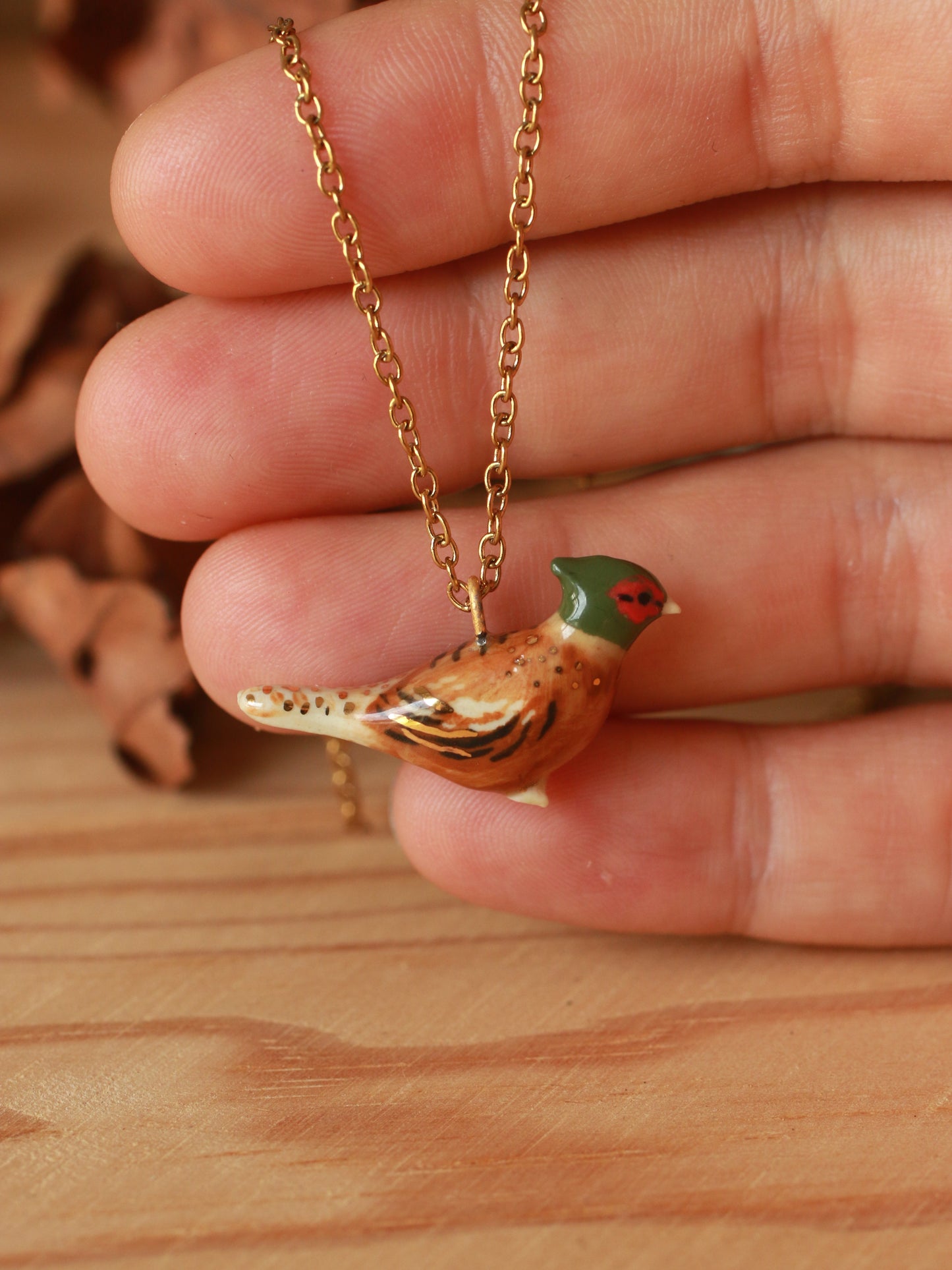 Pheasant necklace