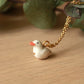 Ceramic Duck necklace - with 22k gold details