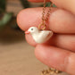 Ceramic Duck necklace - with 22k gold details