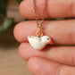 Ceramic Duck necklace - with 22k gold details