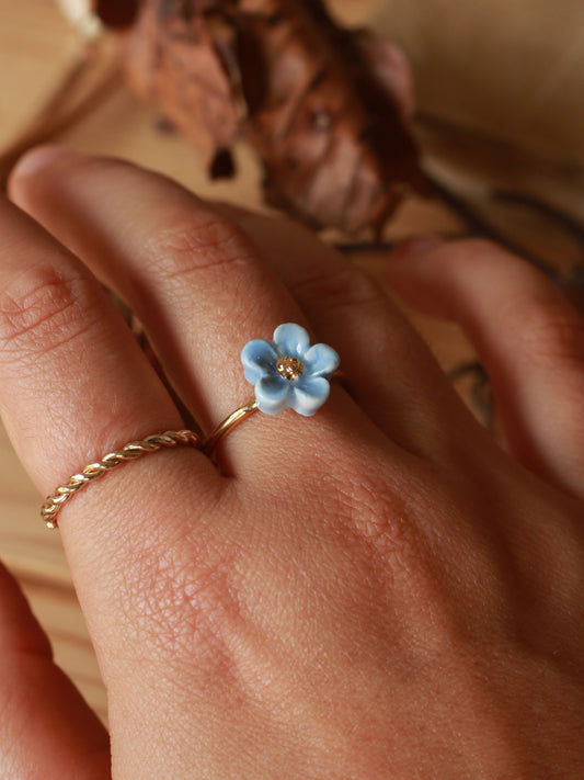 Forget me not flower ring