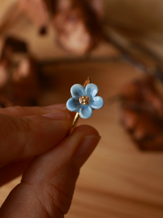 Forget me not flower ring