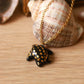 Ceramic black sea turtle necklace -  with 22k gold details