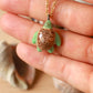 Ceramic green sea turtle necklace