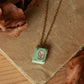 Flower book necklace - Light green book