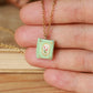 Flower book necklace - Light green book